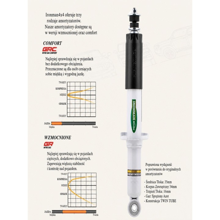 Front shock absorber Ironman 4x4 Isuzu D-Max 12745GR