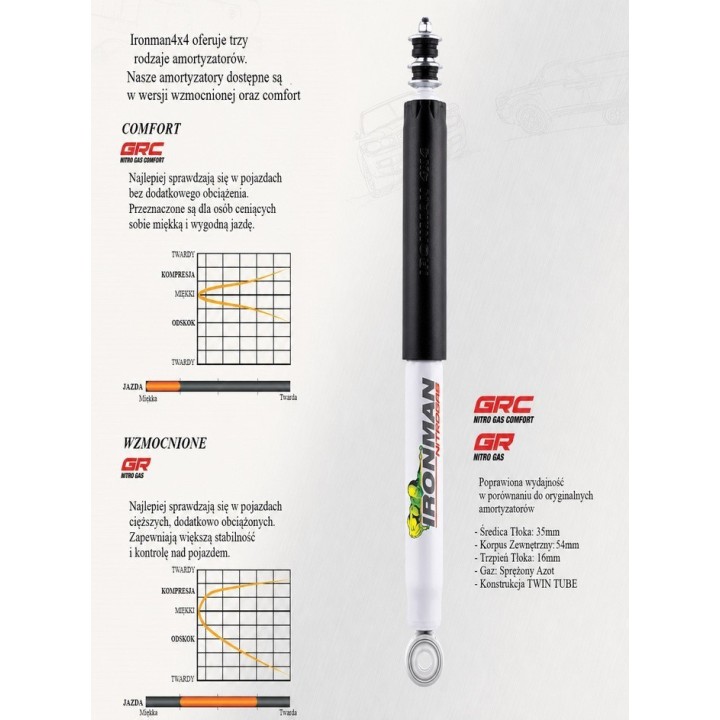 Front shock absorber Ironman 4x4 Toyota Hilux 12639GRC