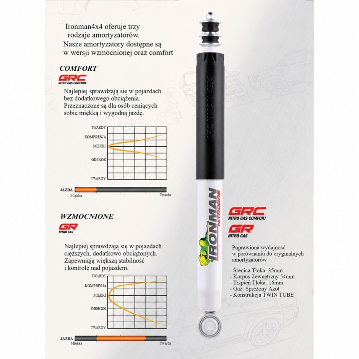 Front shock absorber Ironman 4x4 Toyota Hilux 12639GRC