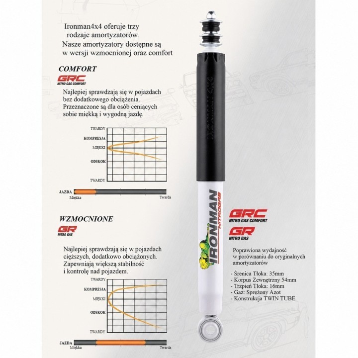 Rear shock absorber Ironman 4x4 Suzuki Jimny 12760LGR