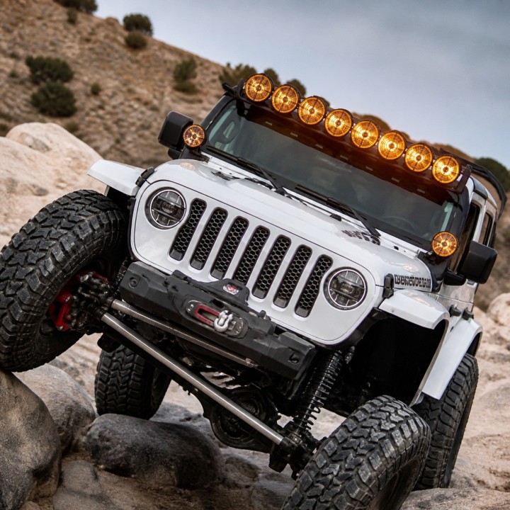 KC HiLiTES Titan 50" Kit — Jeep Wrangler JK 2007–2017