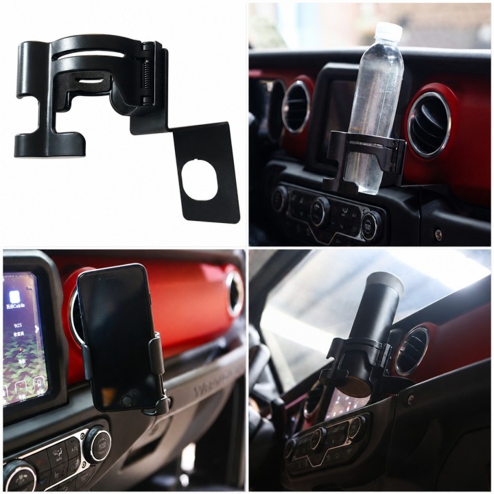 Phone and Cup Holder – Jeep Wrangler JL / JLU 2018+ and Gladiator JT - view 4