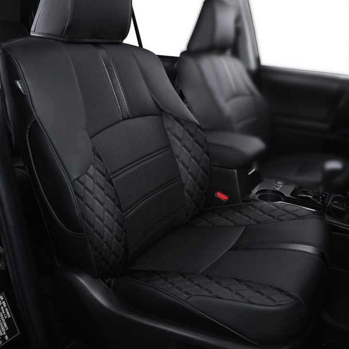 Seat Covers Jeep Wrangler JLU 4-Door 2018+ — black with graphite inserts