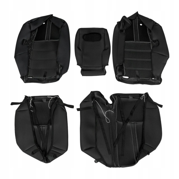 Seat Covers Jeep Wrangler JLU 4-Door 2018+ — black with graphite inserts - view 2