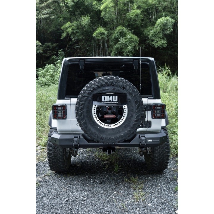 OMU Aluminium Rear Bumper Jeep Wrangler JL/JLU 2018+ with PDC Sensor Holes - view 2