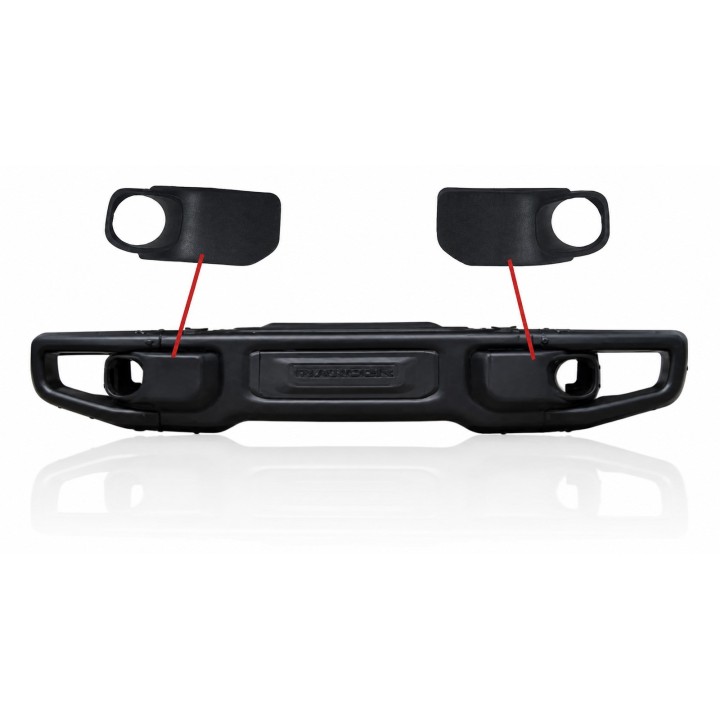 Anniversary Bumper End Caps for Jeep Wrangler JL, No PDC, LH+RH Set