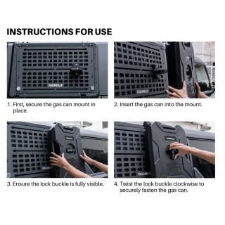 Jerry Can Mount for MOLLE Panels – Jeep Wrangler JLU, Gladiator, Ford Bronco