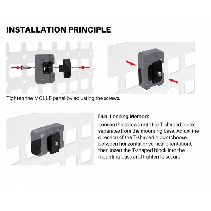 MOLLE Panel Mounting Bases, Set of 2 – Jeep Wrangler JLU, Gladiator, Ford Bronco