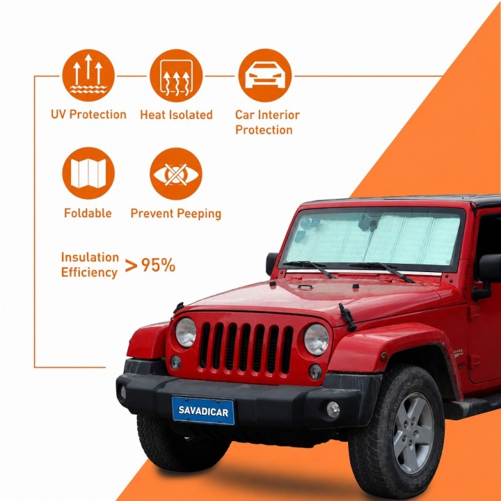 Windscreen Sunshade – Jeep Wrangler JL/JLU 2018+, Gladiator JT 2020+ - view 4