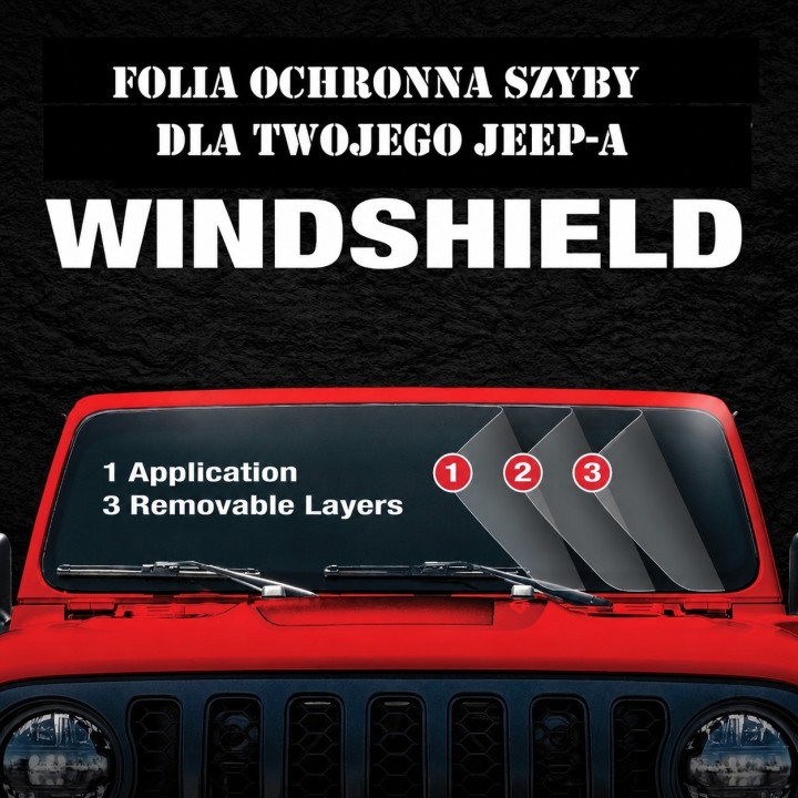 Windshield Defense Windscreen Protection Film – Jeep Wrangler JL 2018-2025