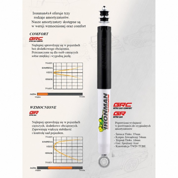 Front shock absorber Ironman 4x4 Isuzu Trooper 12671GR