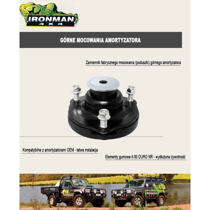 Heavy duty upper shock absorber mount Ironman 4x4 ISST017-B