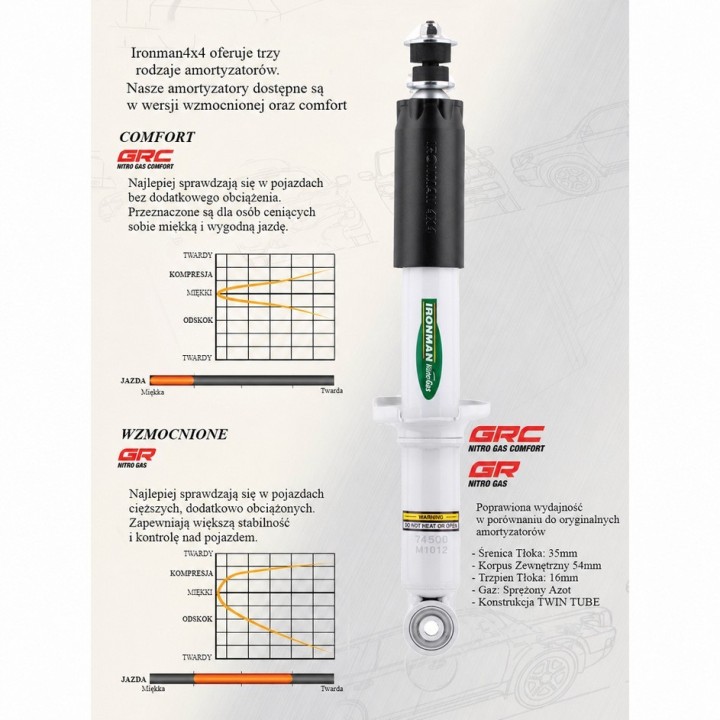 Front shock absorber Ironman 4x4 Toyota Prado 12750GR