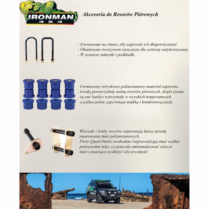 Set rear leaf spring bushing Ironman 4x4 1191UK | Szekla