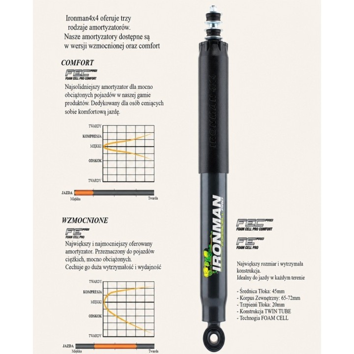 Rear shock absorber Ironman 4x4 Foam Cell Pro 45094LFE3