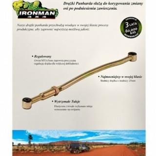 Front adjustable Panhard rod Ironman 4x4 PANHARD017L