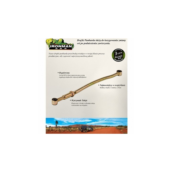 Front adjustable Panhard rod Ironman 4x4 PANHARD017L