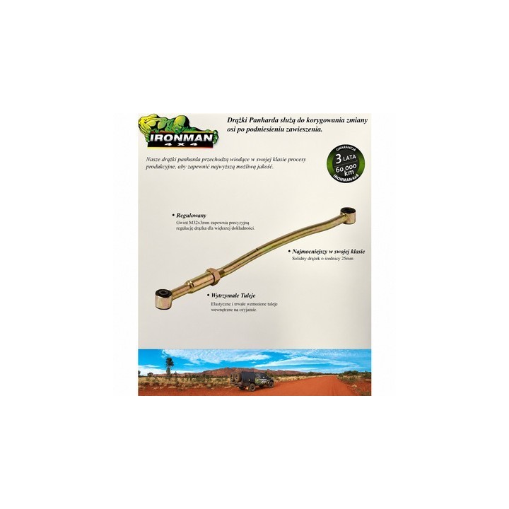 Front adjustable Panhard rod Ironman 4x4 PANHARD017L