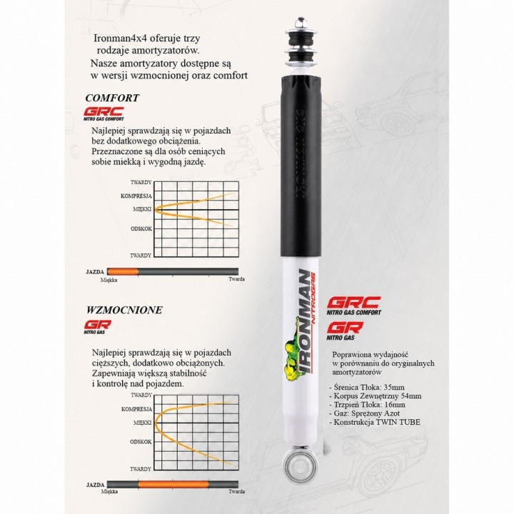 Rear shock absorber Ironman 4x4 Toyota Hilux/4Runner 12650GR