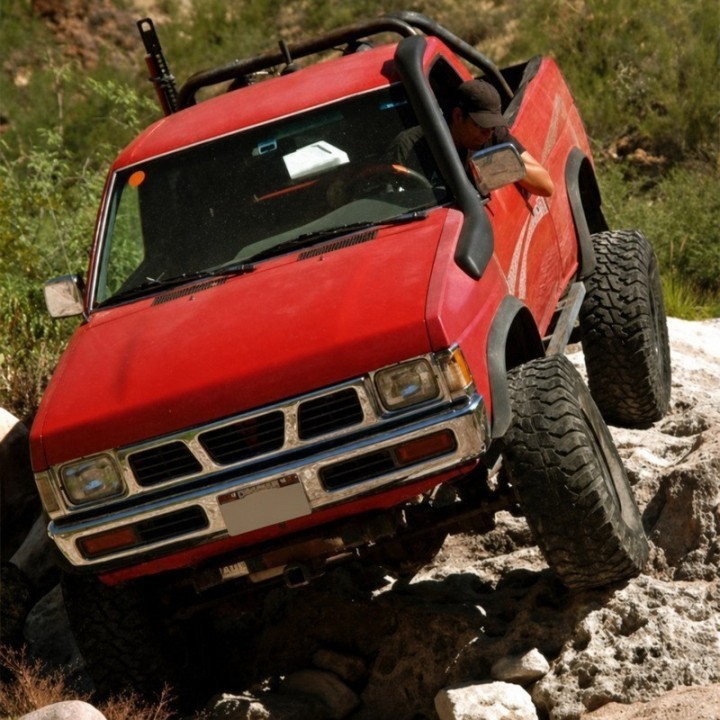 Snorkel Snakeman 4WD left side Nissan Navara D21 SNSD21A