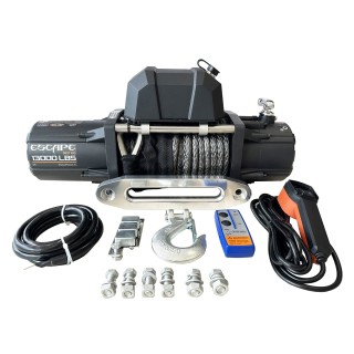 Escape 13000ES Winch 13000 lbs [5897 kg] with Grey Synthetic Rope
