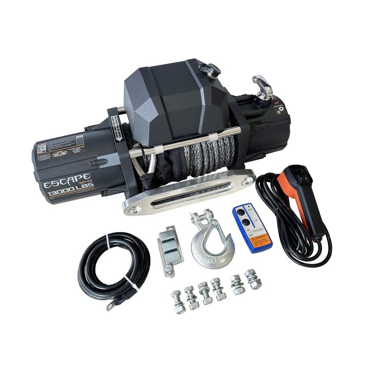 Escape 13000ES Winch 13000 lbs [5897 kg] with Grey Synthetic Rope - view 2