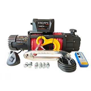 Escape 13.0x ver. 2 Winch 13000 lbs [5897 kg] with Red Synthetic Rope