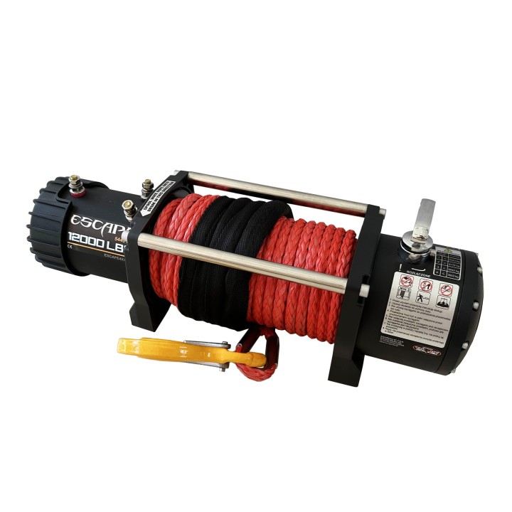 Escape 12000ES Winch 12000 lbs [5443 kg] with Red Synthetic Rope - view 3