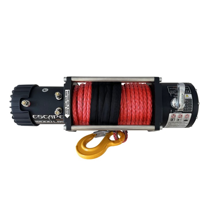 Escape 12000ES Winch 12000 lbs [5443 kg] with Red Synthetic Rope - view 4