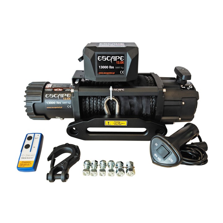 Escape 13.0x ver. 2 Winch 13000 lbs [5897 kg] with Grey Synthetic Rope