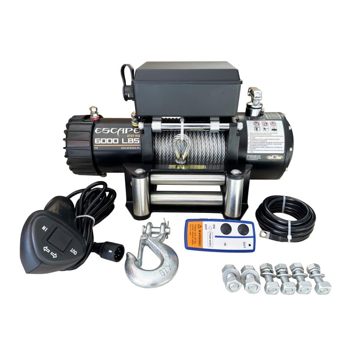 Escape 6000ES Winch 6000 lbs [2727 kg] with Steel Cable