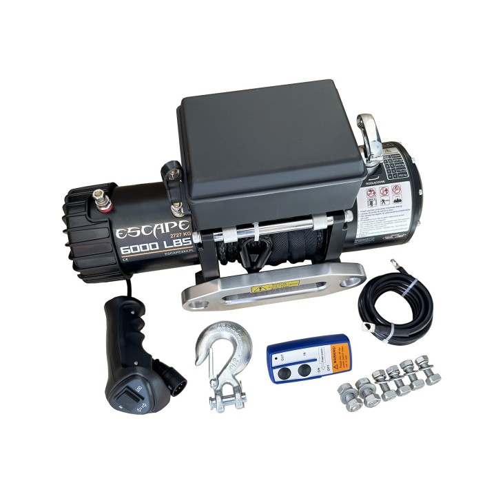 Escape 6000ES Winch 6000 lbs [2727 kg] with Grey Synthetic Rope - view 2