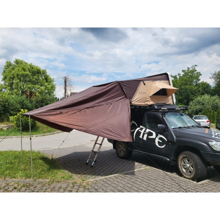 Awning for Escape VARIO 210 cm Roof Tent – Brown | Szekla4x4