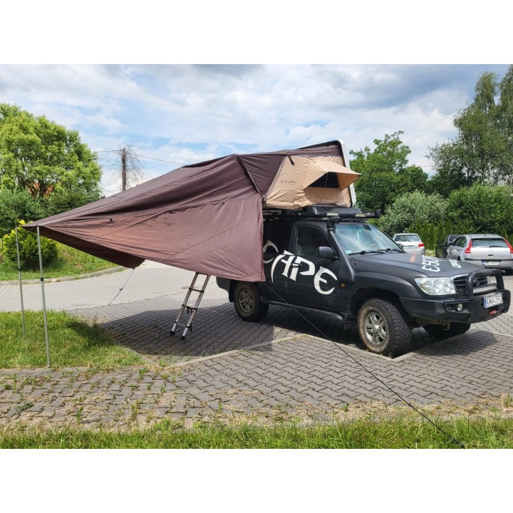Awning for Escape VARIO 210 cm Roof Tent – Brown | Szekla4x4