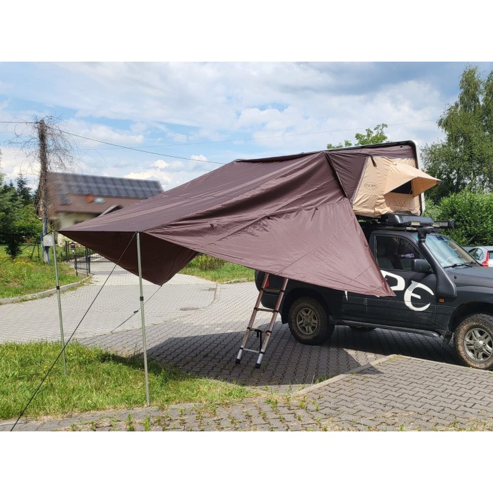 Awning for Escape VARIO 210 cm Roof Tent – Brown | Szekla4x4