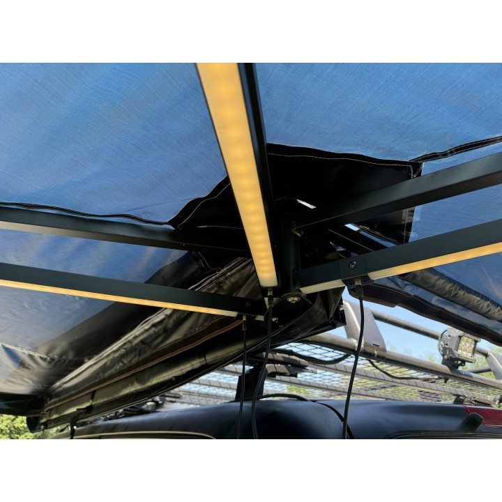 Escape FOX HD 270° Awning 2 m with LED Lighting – Passenger Side – Navy - view 11