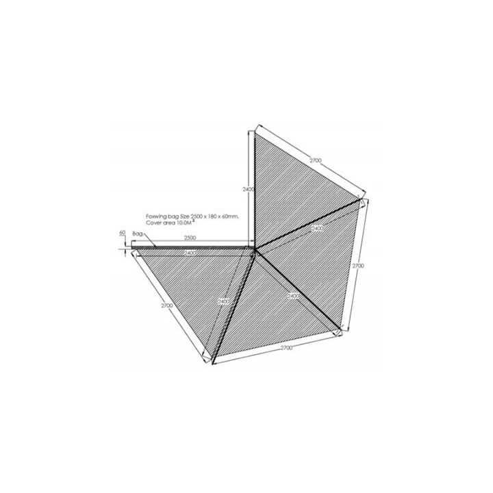 Walls for Escape Hex 2.5 m Awning (2019 and older) – Green - view 2