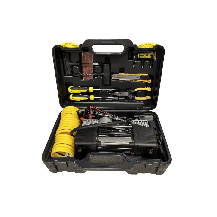 Escape Twin-Cylinder Compressor 60 l/min with Tyre Repair