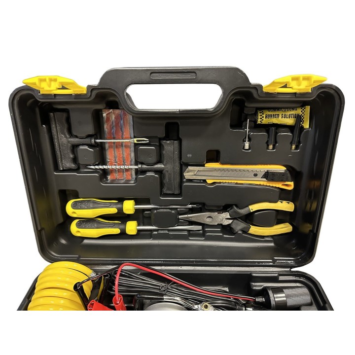 Escape Twin-Cylinder Compressor 60 l/min with Tyre Repair