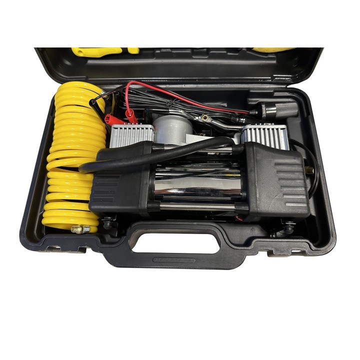 Escape Twin-Cylinder Compressor 60 l/min with Tyre Repair