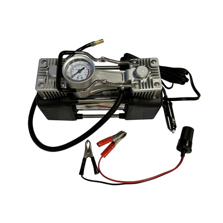 Escape Twin-Cylinder Compressor 60 l/min with Tyre Repair