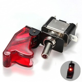 Backlit Toggle Switch with Safety Cover – Green | Szekla4x4