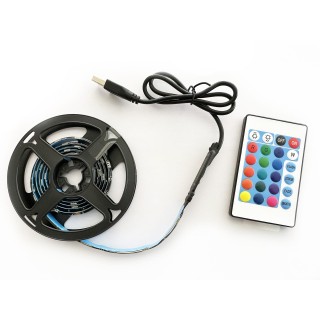 RGB LED Strip with Remote for Roof Tent, 1 m, USB