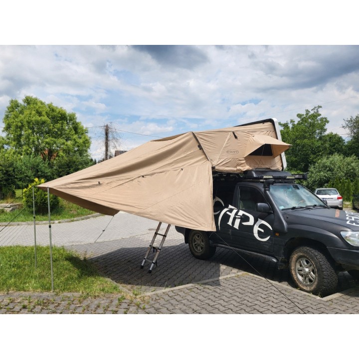 Awning for Escape VARIO 210 cm Roof Tent – Sand | Szekla4x4
