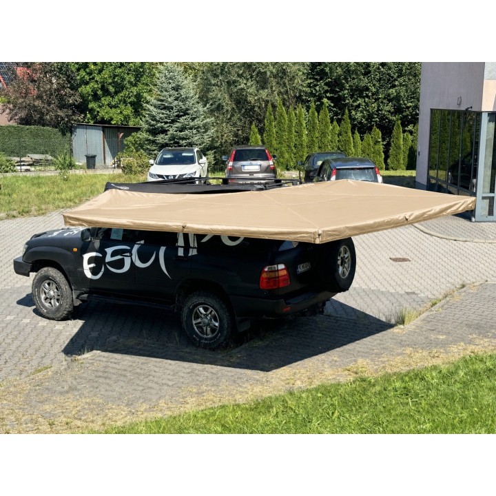 Escape FOX HD 270° Awning 2.5 m with LED Lighting – Passenger Side – Sand