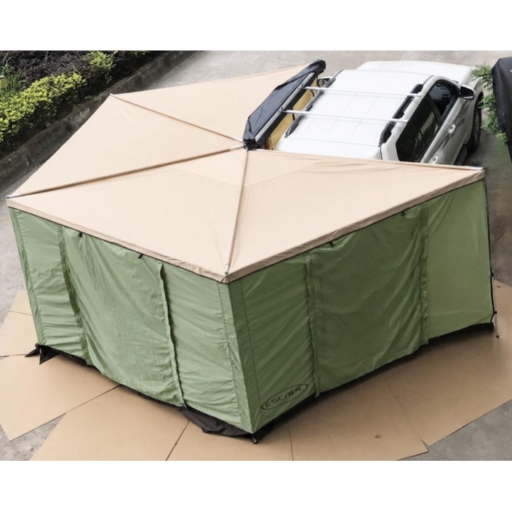 Walls for Escape FOX Awning, No Floor, 2.5 m – Green
