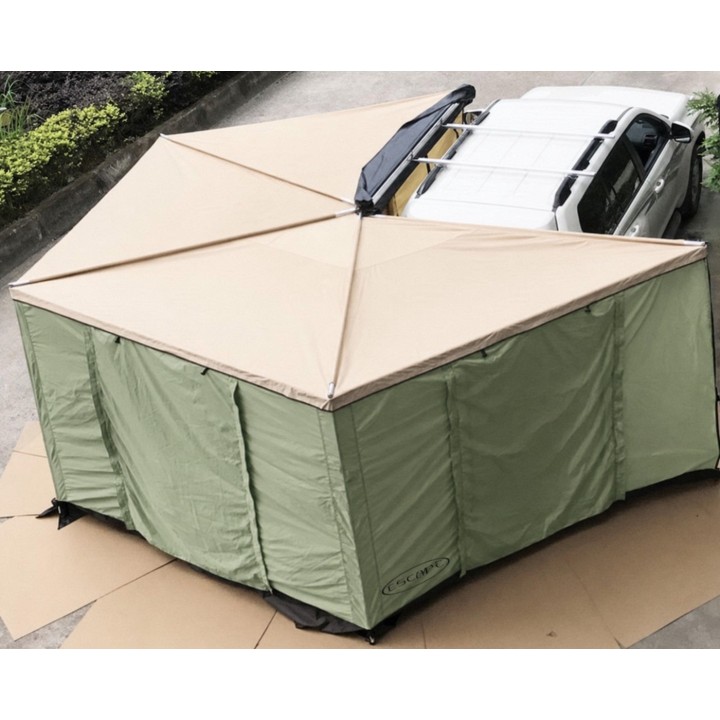 Tent Walls with Floor for Escape FOX Awning, 2 m – Green