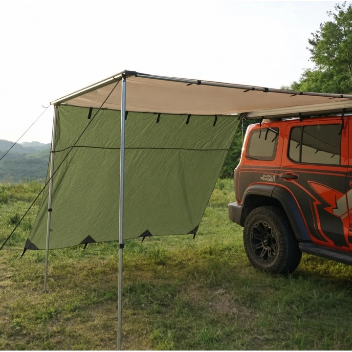 Side Wall for Escape Rectangular Awning 3 m – Green