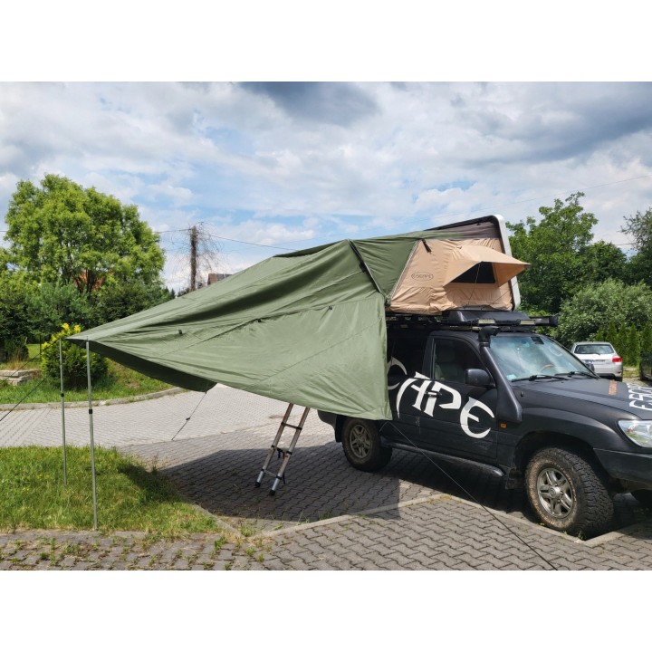 Awning for Escape VARIO 210 cm Roof Tent – Green | Szekla4x4