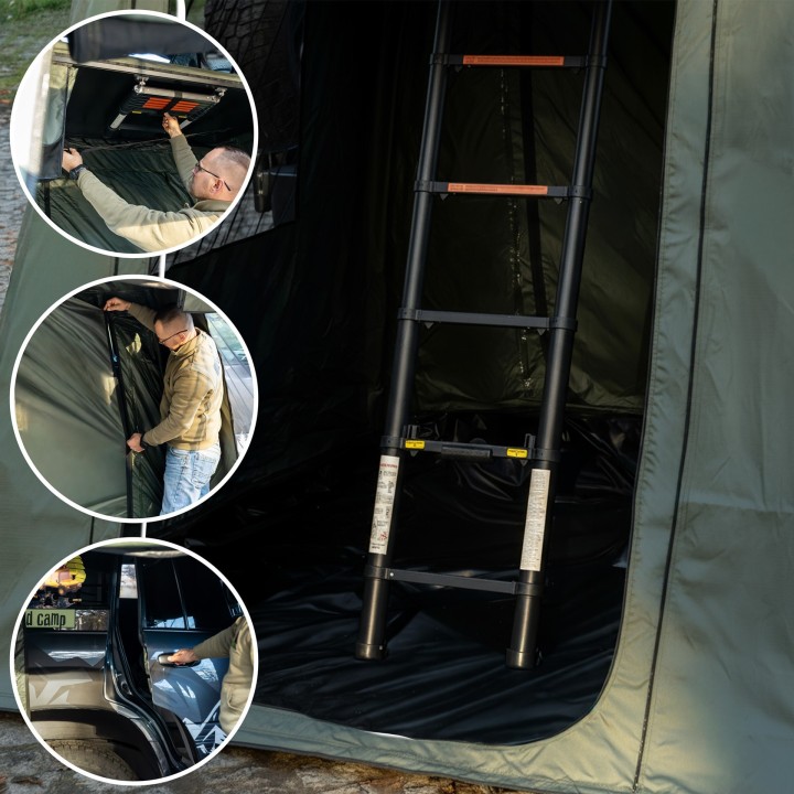 Wild Camp Missisipi II 160 Tent Annex, Green | Szekla4x4